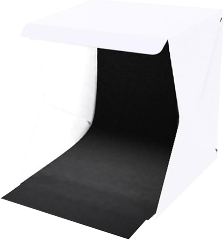 Portable Photo Light Box Tent with LED Strip Lights, 30Cm Folding Photography Studio with Black White Backdrops for Product and Small Business Photography