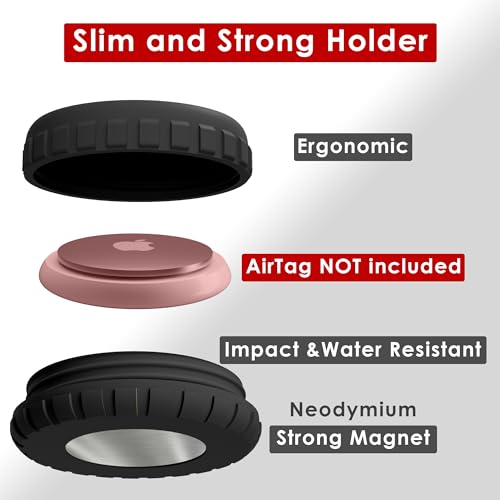 Mars Outpost | Sottile Custodia Magnetica & Adesiva | Compatibile Con Airtag | Cover Magnetico Resistente All'acqua, Urti E Vibrazioni | Eu Made - 5
