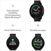 Polar Pacer - GPS-Laufuhr - sehr schneller Prozessor - Ultraleicht - helles Display - griffige Tasten - personalisiertes - Pulsmesser - Musiksteuerung, Night Black, S-L – Ansicht 7