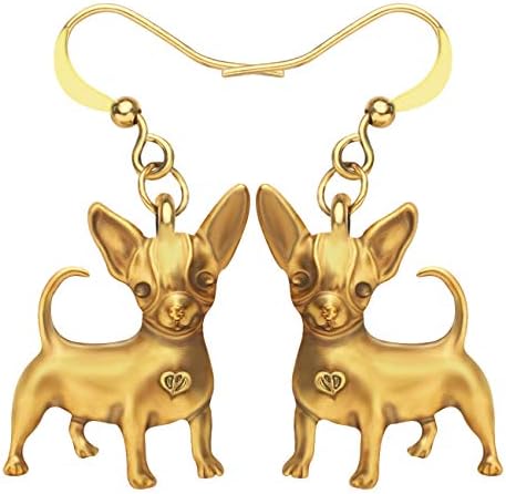 DALANE Collier En Alliage émaillé Avec Pendentif En Forme De Chien Chihuahua, Bijoux Pour Animaux Domestiques, Cadeaux Pour Femmes, Filles, Amoureux Des Chiens, Zinc, Strass