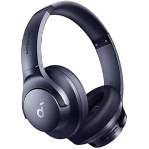 soundcore by Anker Q20i kabelloser Bluetooth Over-Ear-Kopfhörer mit Hybrid Active Noise Cancelling, 40h Spielzeit im ANC-Modus, Hi-Res Audio, tiefer Bass, Personalisierung per App (Blau)