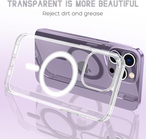 Image of REALCASE Ultra-Hybrid Back Case Cover for iPhone 15 Pro Compatible with MagSafe | Camera Protection | Hard Crystal Clear Back | Shockproof Bumper Cover Case for iPhone 15 Pro (Transparent)