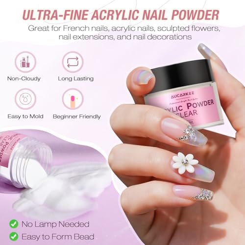 Kit profesional uñas acrílicas polvo y líquido transparente miniatura 3