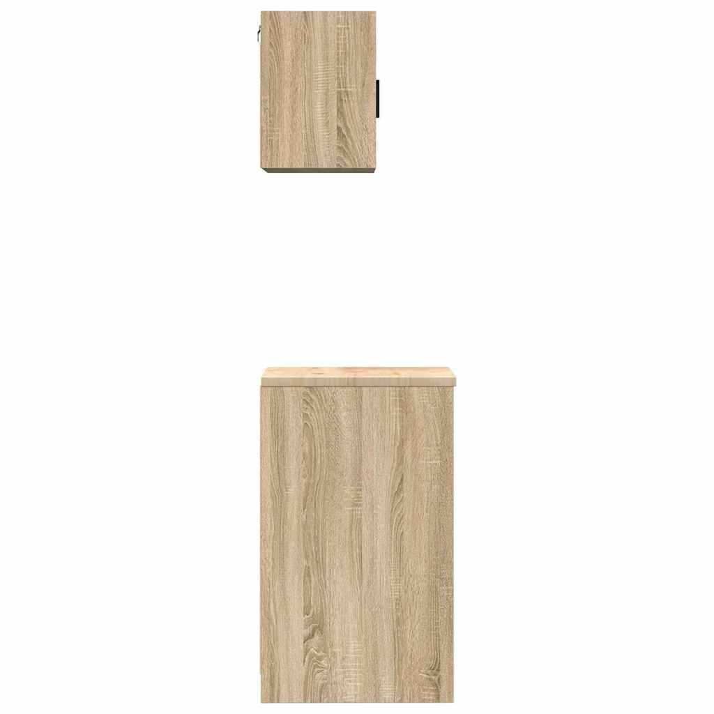 INLIFE Garagenschränke 2 STK. Sonoma-Eiche Holzwerkstoff,Wirtschaft & Industrie,Gewerbliche Lagerung,Industrieschränke,Braun,28.45 KG,3328298