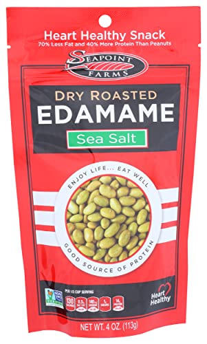 Seapoint Farms Low Sodium Roasted Dried Edamame, 4 Oz #TOP29