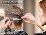 Premium Effilierschere - Modellierschere - Friseurschere - Haarschere - Ausdünnzahnung mit praktischem Aufbewahrungs-Etui (Nr. 2 = 6 Zoll Ausdünnzahnung 2-seitig)