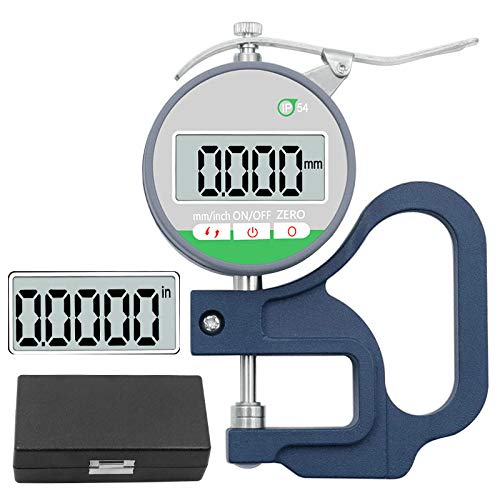 Caidu Ip54 Portable Usb Digital Thickness Gauge 0-0.47In & 0-12Mm Range,0.00005"/0.001Mm Digital Micro-Indicator Micrometer Thickness Meter Gage | 1‰ Precise Lcd Display And Touch Buttons(Waterproof) #TOP21