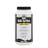 FolkArt Multi-Surface Satin Acrylic Paint in Assorted Colors, 16 oz, Titanium White 16 Fl Oz