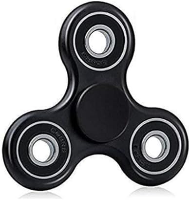 Premsons® Hand Spinner Desk Toy - High Speed Smooth Finger Spin Sensory Fidget Stress Relief Game Play for Kids & Adults - Birthday Party Gift - Four Bearing - Black