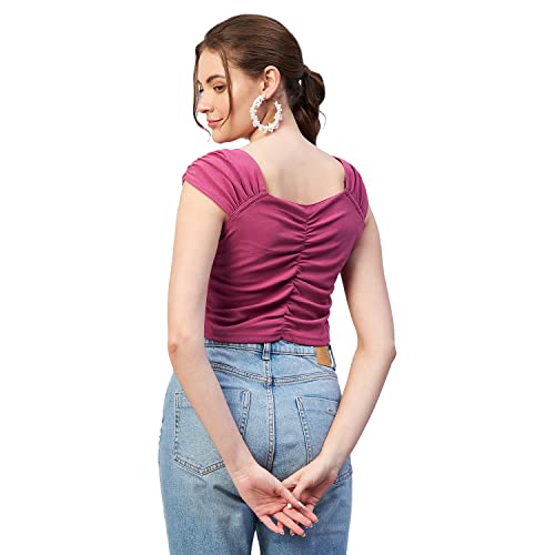 Image of Marie Claire Women's Solid Slim Fit Blouse