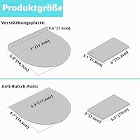 Stahl-Monitorhalterung, Verstärkungsplatte für zerbrechliche Tischplatte, Monitorhalterung, Verstärkungsplatte, passend für die meisten Monitorständer, C-Klemminstallation (schwarz) – Ansicht 5