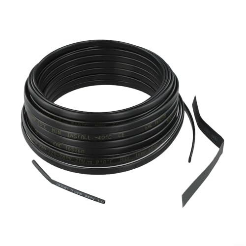 Vidonergy Câble chauffant auto-régulant de 50 m de long, 20 W/m de puissance pour protection contre le gel des tuyaux et dégivrage du toit, ignifuge, design flexible (20 m)