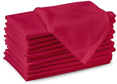 Encasa Kitchen Dining Table Napkins 6 Pack (43x43 cm) 100% Cotton Premium Quality, Washable, Square - Reusable Solid Dinner Cloth Napkins for Home, Restaurants, Parties & Everday Use - Jet Black.
