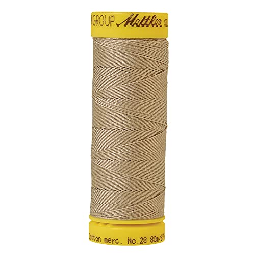 Hilo para coser Mettler 28wt para acolchado a mano y bordado a mano (color 0538 Paja)