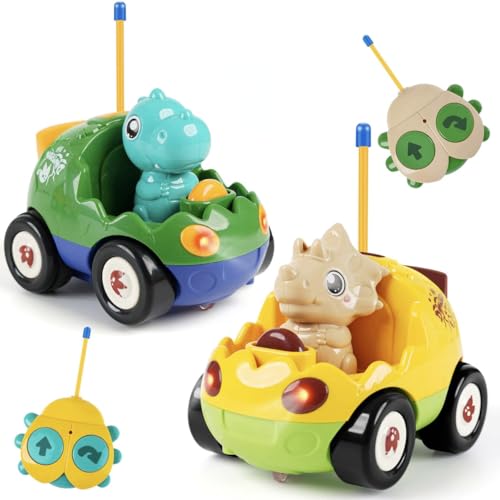 Remote control dinosaur toy car set (2-pack) for kids
