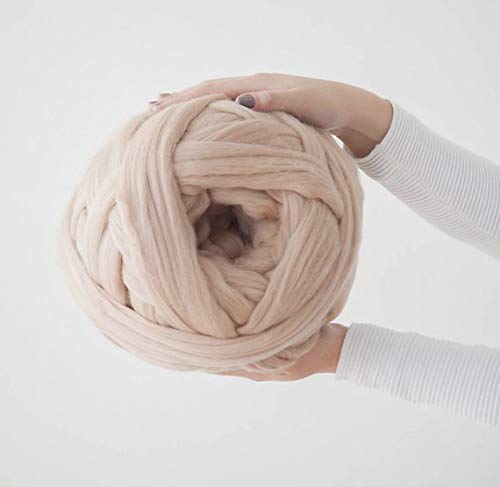 Clootess Bulky Chunky Yarn Big Roving Wool For Hand Made Knitted Diy Sofa Bed Throw Blankets Camel 11 Lbs = 5 Kg #TOP1