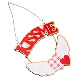Cartello Porta San Valentino in Legno Cupido, Decorazione Riutilizzabile