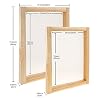 Caydo 46 Pieces Screen Printing Kit with 4 Color Screen Printing Ink, 2 Size Screen Printing Frame and Squeegees for Screen Printing