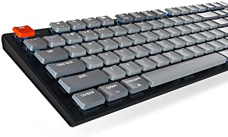 Keychron K1 Bluetooth Mechanical Keyboards,Wireless Mechanical Gaming Keyboard with Low Profile Gateron Blue Switch/White LED Backlight/USB C, 87 Keys N-Key Rollover for Mac Windows PC Gamer-Version 4 - 3