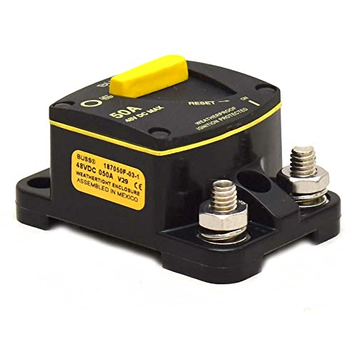 Blue Sea Systems Breaker, 187, Surface Mnt Dc 50A #TOP2