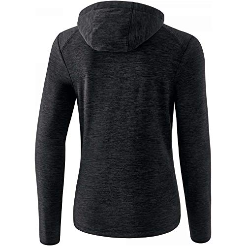 Erima Damen Wärmende Fleecejacke (2061902), schwarz melange, 38