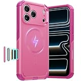 ESR for iPhone 17 Pro Max Case, 7X Military-Grade Drop Protection, Shock-Absorbing Rugged Cover with Camera Control Button, MagSafe Accessories Compatible, Cyber Series, Rosy Pink