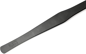 RLECS 15 inch Aquarium Tweezers Non-Slip Stainless Steel Curved Tweezer with Carbonation Protection Coating Fish Tank Cleaner Aquarium Accessories, Black