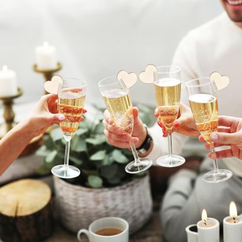 HMCEY 40 Pièces Marqueur de Verre a Vin en Bois, Marqueur de Boisson – vue 7