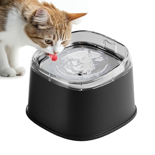 Spritzsicherer Wassernapf für Hunde | Haustier Wasserspender Schwimmnapf - 2000ml Großvolumen Tränke Für Welpen Kätzchen Unterwegs Zuhause Auto Reise