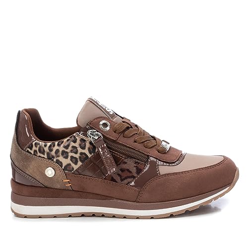 REFRESH - Zapatilla Cierre de Cremallera para Mujer, Color: Marron, Talla: 37