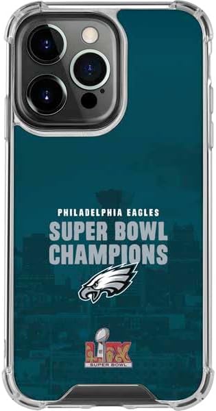 Skinit Clear Phone Case Compatible with iPhone 14 Pro - Officially Licensed NFL Philadelphia Eagles Super Bowl LIX Champions Design