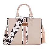 Montana West Wrangler Cow Print Tote Bag for Women Western Purse Boho Top Handle Satchel Bag Women's handbags WG83G-82602LPK