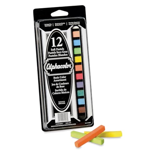 Pastels doux lot de 12 couleurs de base texture tendre estompable