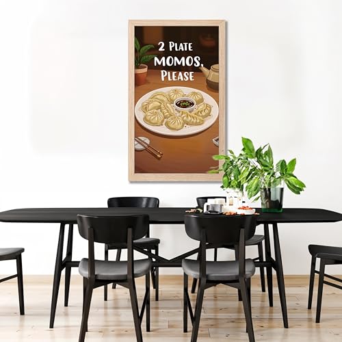 Image of NoWorries Wall art framed painting food posters for cafe decor (Synthetic wood frame) inch300 GSM premium art HD prints inch Wall painting for Home & Kitchen Decor (Pattern illustration)( Set of 1, Framed Painting) (NATURAL, ART-4, 10X19INCHES)