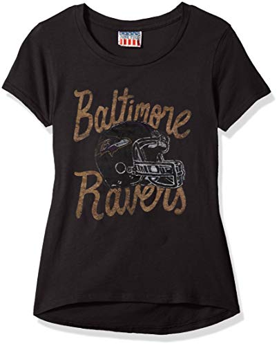 Junk Food Clothing NFL Girl's Youth Game Day Glitter Tee