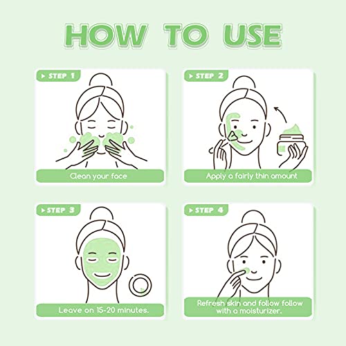 Anai Rui Green Tea Clay Mask, Avocado Face Mask Skincare, Hydrating Clay Mask For Poreless Deep Cleaning, 3.52 Oz #TOP4
