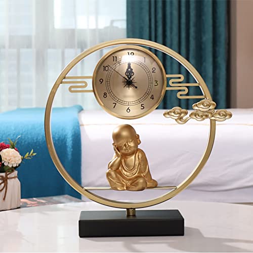 TOMYEUS Relógio de mesa vintage luz moderna relógio de mesa de luxo moda para casa ornamentos sala d