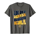 NBA in My Denver Nuggets Era Retro Wave Logo T-Shirt, Men, Asphalt Grey, Small