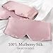 Zenssia 100% Mulberry Silk Sleep Mask Eye Mask for Man and Woman with Adjustable Headband, Full Size Large Sleep Mask & Blindfold for Total Blackout for All Night Sleep, Travel & Nap- Light Plum