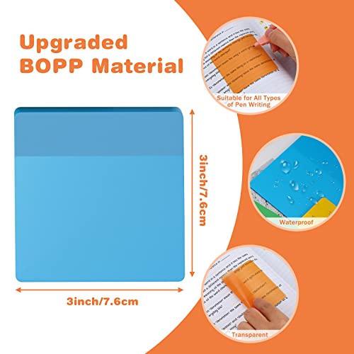 Eoout Transparent Sticky Notes Upgraded Material, 10 Pack 3X3 Inches Translucent Clear Sticky Pads Smooth Writing Quick Drying For Book Study Office School Supplies, Suitable For All Types Of Pens #TOP1