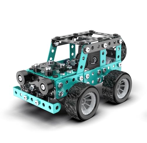 Jixin Xyzhi Buildable 3D Metal Engineering Kit 194-Piece STEM Set for Ages 8-16 Develops Logic Skills DIY Project Ideal Gift for Kids (Blue)