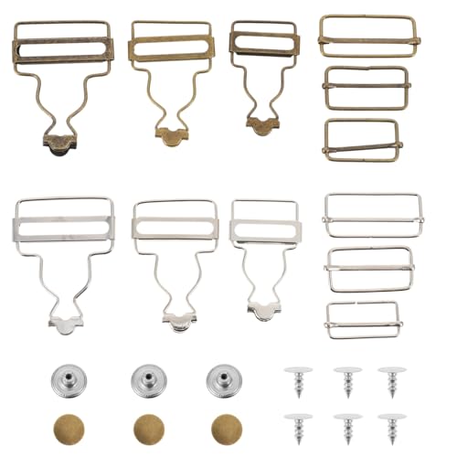 TOYANDONA Hebillas Metálicas para Tirantes de Petos Ajustables Cierre de Hierro de 28 CM 4 Piezas Diseño Retro Resistentes Decoloración Ideales para Ropa de Maternidad y Ropa Infantil