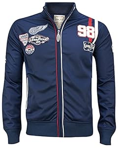 Goodyear Wellston Männer Trainingsjacke blau XL 100% Polyester Biker, Rockabilly, Rockwear, Streetwear