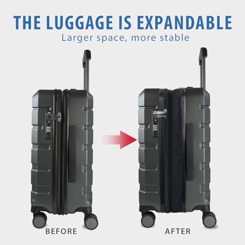 KROSER 20 Inch Expandable Carry On Luggage, Hardshell Rolling Suitcase by KROSER - Used condition - Image 5