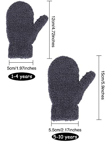 Satinior 3 Pairs Toddler Magic Stretch Mittens Little Girls Soft Knit Mitten Baby Boys Winter Knitted Gloves #TOP4
