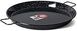 Garcima 17-Inch Enameled Steel Paella Pan, 42 cm, Black
