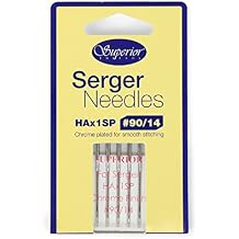 Superior Threads - Standard Serger Needles for Home Sewing Machines and Thicker Threads - HAx1SP #90/14-5 Per Pack