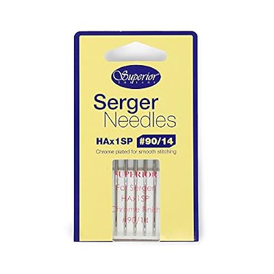 Superior Threads - Standard Serger Needles for Home Sewing Machines and Thicker Threads - HAx1SP #90/14-5 Per Pack