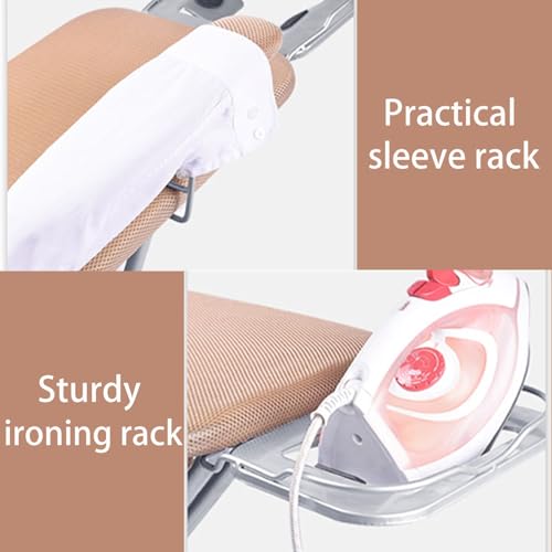 Adjustable Lightweight Ironing Board with Reinforced Steel Legs Space Saving Laundry Room and Apartment Essential (Light Grey) - Image 6