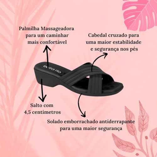 Sandália Beira Rio Confortavel Idosa Antiderrapante Macia